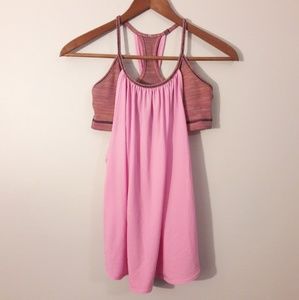 Lululemon Pink and Striped Tank Size 4